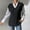 Black, variant on Sweater Vest for Women V Neck Sleeveless Knit Solid Casual Ribbed Preppy Pullover Tops Black Free Size