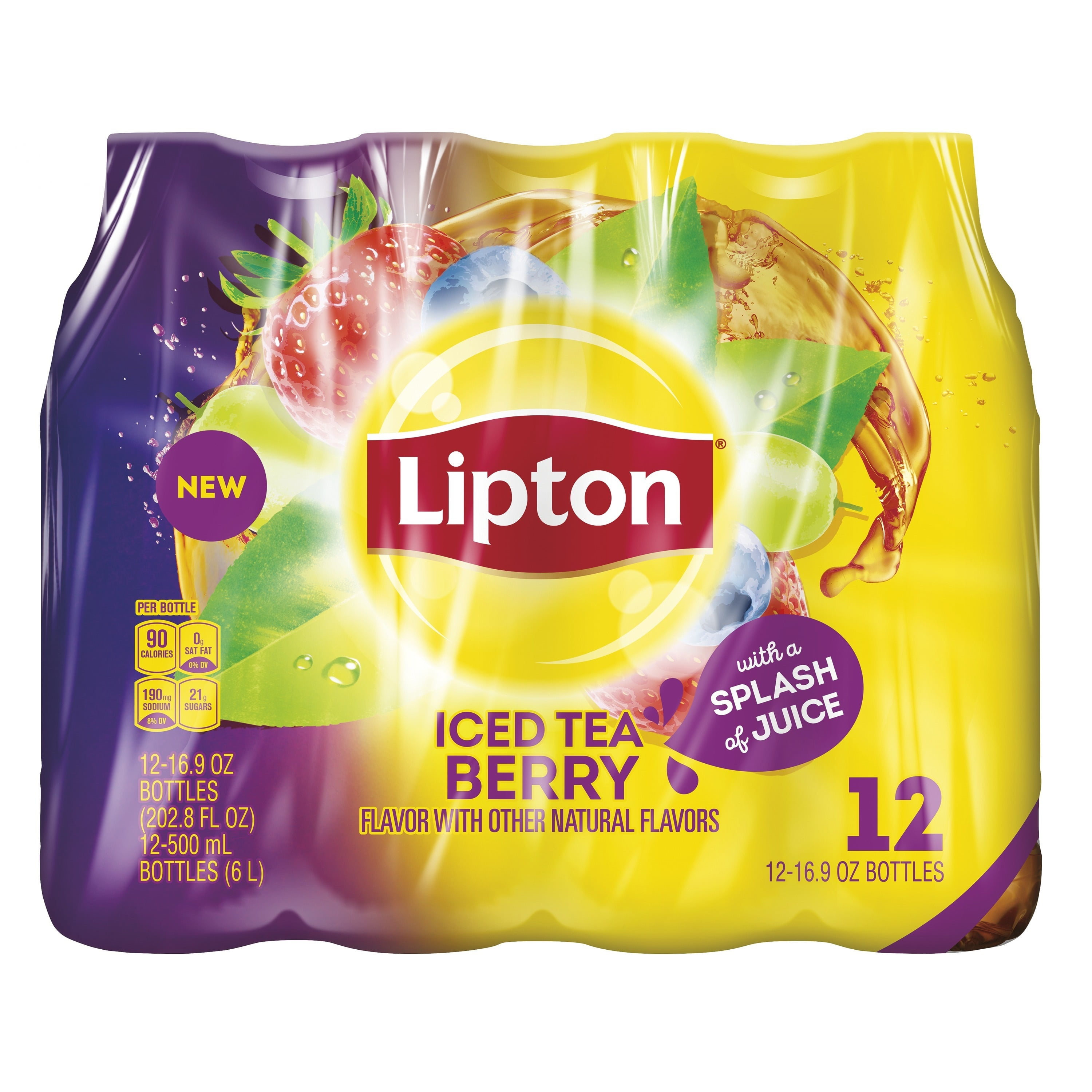 Lipton Berry Iced Tea, 16.9 oz, 12 Pack