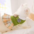thumbnail image 3 of Suéter para perros con pajarita Jersey para perros Prendas de punto Suéter para mascotas Cálido para invierno Verde S Yinane Vestido de suéter, 3 of 7
