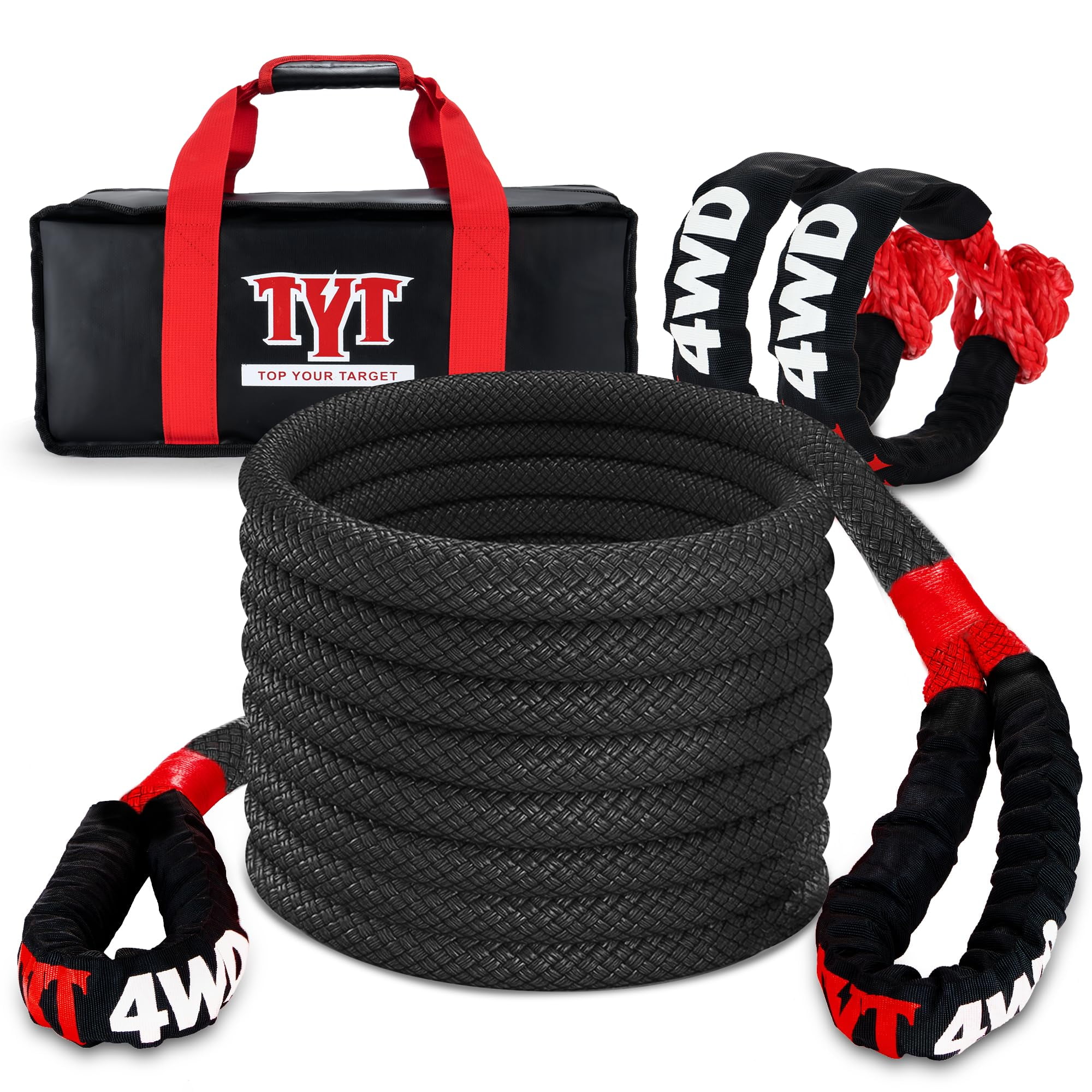 Kinetic Recovery Rope - 1.26" X 30ft, 60,600 Lbs Capacity, Off-Road Tow Strap With Soft Shackles - View #4