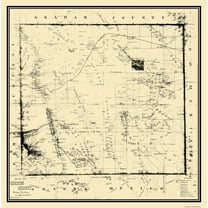 Historic County Map - Cochise County Arizona - Howe 1890 - 23 x 23.19 - Vintage Wall Art
