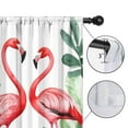 thumbnail image 4 of Blackout Kids Curtains,Flamingos with Tropical Leaves Childrens Insulated Curtains Set Of 2,Bedroom Essentials,Toddler Room Decor 42x63in(106x160cm), 4 of 4