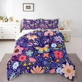 thumbnail image 1 of Erosebridal Kawaii Butterfly Bedding King Comforter Set,Cartoon Animal Bedding Sets King with Comforter,Microfiber Reversible Comforter Sets King Size,Floral Decor, 1 of 8