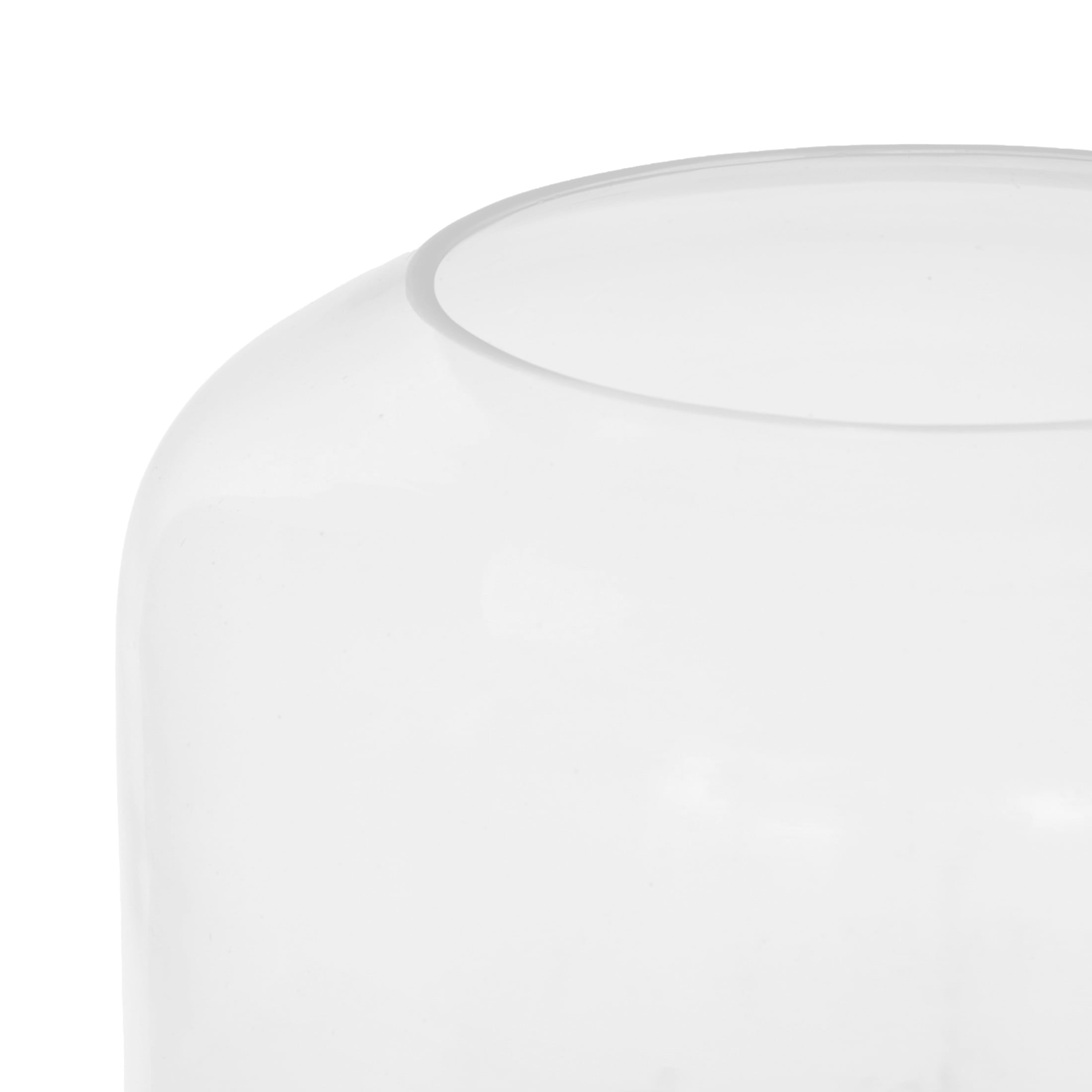 DecMode Glass Wide Hurricane Lamp with Elevated Base