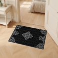 thumbnail image 2 of ODIKA 2'x3' Ultra-Soft Accent Mat, Gothic Vintage Haul Mirrored Border Interlocking Corridor Grey None Washable, Bare feet friendly, Easy Care Indoor rug for Bedside, Footrest, 2 of 7