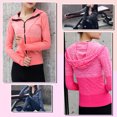 thumbnail image 3 of TFixol Chaquetas deportivas con cremallera completa para mujer con capucha y manga larga raglán pulgar, 3 of 8