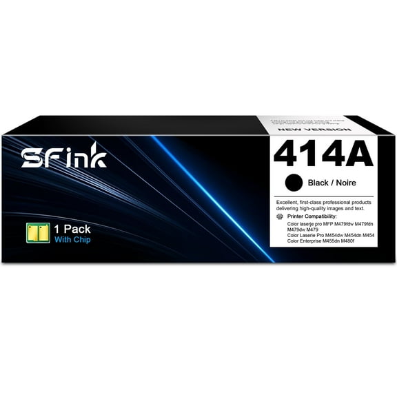 414A W2020A Toner Cartridges (with Chip) Compatible for HP 414A 414X Toner Cartridge for Color Laserjet Pro MFP M479fdw M479fdn M479dw M454dw M454dn M479 Printer Ink (1BK)