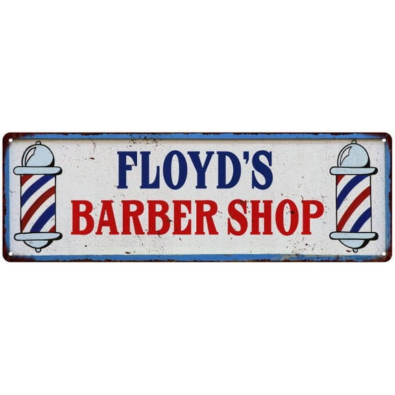 FLOYD'S Barber Shop Hair Salon Metal Sign Retro 6x18 106180031171