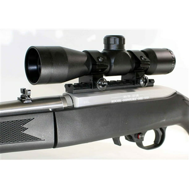 Amazon Com Tacfun Aim Sports Tactical 4x32 Compact 223 308 Scope W Rings Rangefinder Reticle Sports Outdoors