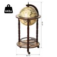 thumbnail image 3 of HOMCOM Rolling Globe Wine Bar Stand with Wheels for 8 Bottles, 3 of 10