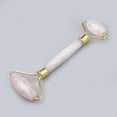 thumbnail image 3 of Natural Rose Quartz Massage Tools Facial Rollers with Brass Findings Gold 14.8x5.8x2cm, 3 of 3