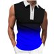thumbnail image 5 of Camisas de Suéter para Hombre, Gradación de Impresión Turndown Cuello Tanque Deportivo, Moda Casual sin Mangas Top, 5 of 8