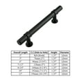 thumbnail image 3 of Modket M1611 Modern Euro Bar Cabinet Handle 304 Stainless Steel — 7-1/2" Overall Length, 5" (128mm) Hole Centers, Matte Black— 1-Pack, 3 of 6