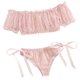 thumbnail image 1 of Gibobby Lencería mujer erótica Conjunto de lencería de talla grande para mujer con tirantes y encaje(Rosa, CH), 1 of 5