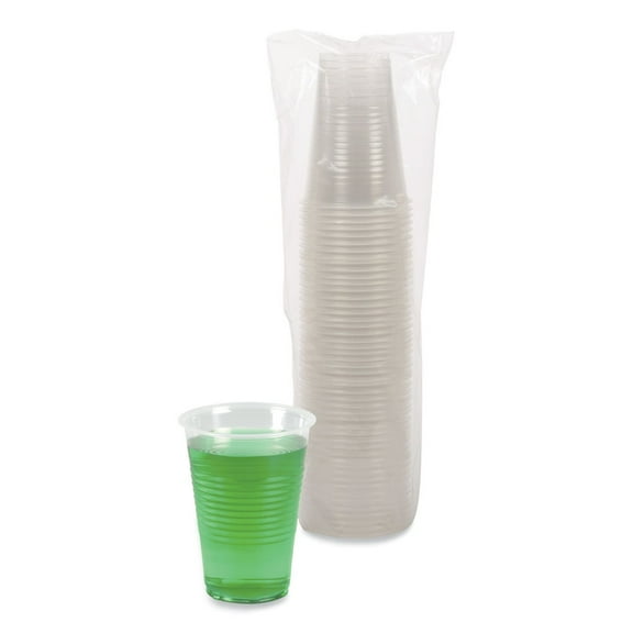 Boardwalk Translucent Plastic Cold Cups 14oz 50/Bag 20 Bags/Carton TRANSCUP14CT