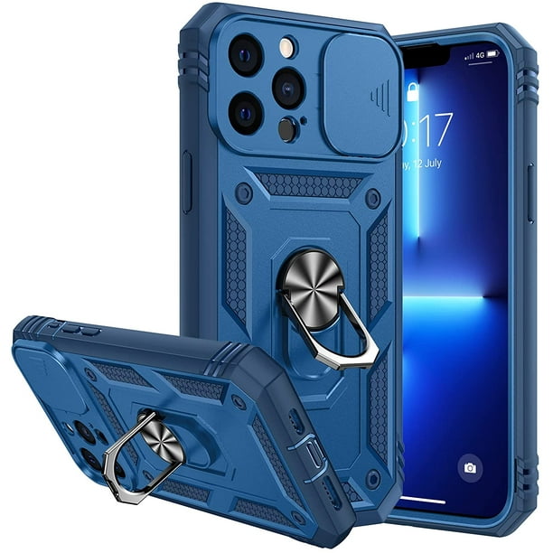 Estuche compatible con iPhone 13 Pro Max con soporte y cubierta deslizante para cámara Adepaton CZDZ-HY222-4