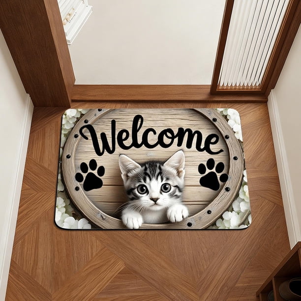 Alfombra de baño de 24 x 16 pulgadas, alfombra de entrada, alfombra para el hogar, absorbente, antideslizante, a prueba de suciedad, alfombra antideslizante para baño, alfombra para dormitorio, porche