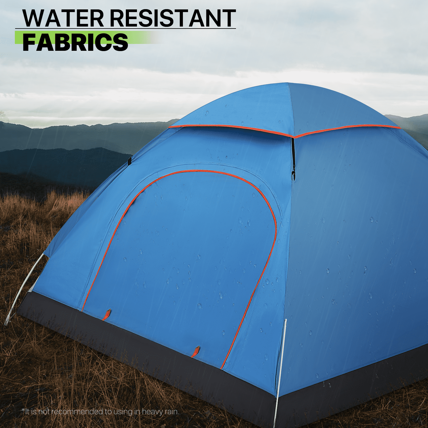 Tente De Camping Légère RISEPRO Pour 2 Personnes – Imperméable, Coupe-vent, UV – Dépliage Automatique – Poids 1 Kg - 10