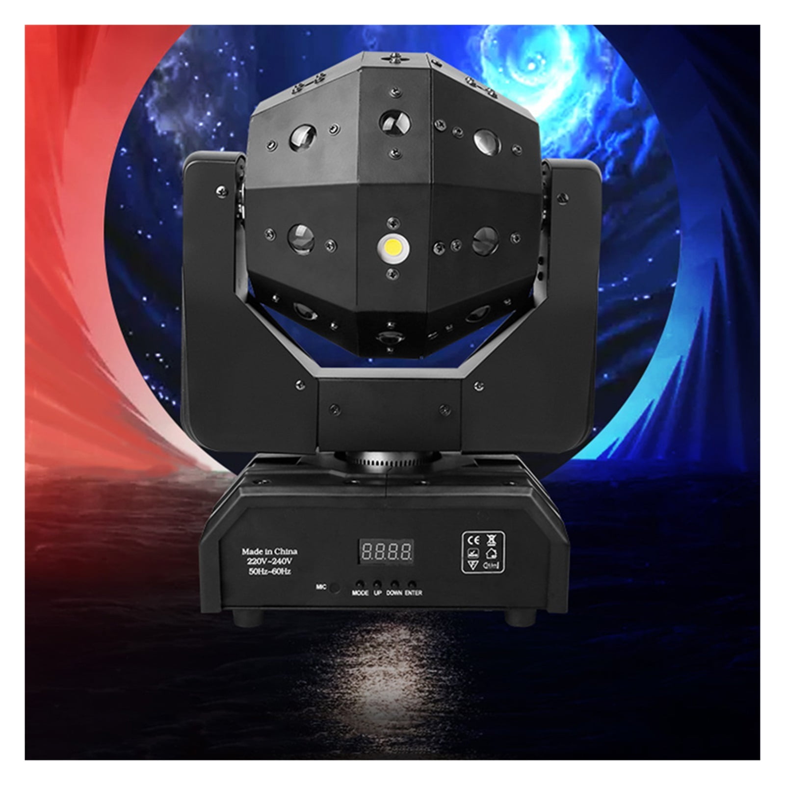 Professional DJ Disco Ball Lights LED Beam Strobe 3in1 Moving Head Football Light Nightclub Party Show Stage Lighting ,Easy to Install
