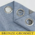 thumbnail image 2 of NICETOWN Full Blackout Linen Curtains 95" Long, Noise Reducing Grommet Energy Saving Room Darkening Drapes, Stone Blue, 2 Panels, 52"x95", 2 of 7