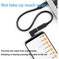 thumbnail image 3 of Adaptador USB C de 90 grados (paquete de 3), USB 3.0 macho a hembra, 10 Gbps, 3 A, 5 V, adaptador USB OTG, compatible con teléfonos y tabletas USB-C, 3 of 5