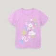 thumbnail image 2 of Bovxnpu Summer Girls Top, Toddler Girls Cotton T-Shirts, 2-7 Years T-shirt Printed Kids Round Neck Short Sleeve Top Summer Top Tees 3 Years, 2 of 5