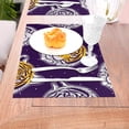thumbnail image 5 of XMXT 6 Pcs PVC Woven Placemats, Tiger Heads Purple Print Stain Resistant Anti-Skid Place Mats for Dining Table, 12 x 18 inches, 5 of 6