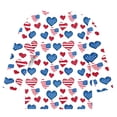 thumbnail image 5 of Taqqpue Girls Boys 4th of July Shirt American Flag T-Shirts for Kids Toddler Summer 3/4 Sleeve Crewneck Tops Patriotic Tee Tops Kids Independence Day Outfit 1-13 Years, 5 of 5