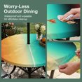 thumbnail image 5 of Round Outdoor Tablecloth with Umbrella Hole and Zipper, Colorful Ombre Tablecloth with Elastic Waterproof, Abstract Modern Art Aesthetics Patio Table Covers for 55" - 60" Picnic Pool Tables, 5 of 9