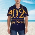 thumbnail image 2 of Pofeuu 2025 Happy New Year 3 Print Hawaiian Shirt for Men Sleeves Casual Button Down Summer Beach Dress Shirts T-Shirts,3X-Large, 2 of 7