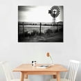 thumbnail image 2 of Creowell  Rustic Windmill Pictures Wall Decor Modern Canvas Wall Art Black and White Farmhouse Poster Paintings Stretched Framed Rerady to Hang for Farm Living Room Bedroom Home Decor 20x16 Inch, 2 of 3