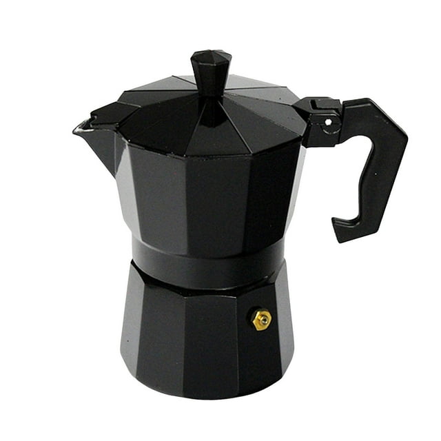 150ml Black Coffee Machine Aluminum 3 Cups Stovetop for Cuban Italian Style Coffee