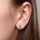 thumbnail image 2 of Pendientes de aro de circonio coloridos para mujeres y niñas, pendientes de acero inoxidable de lujo, tendencia de verano 2022, joyería para parejas, pendientes para mujer, 2 of 5