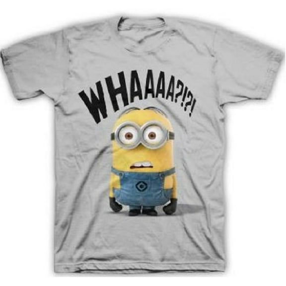 Despicable Me Whaaa Minion Gray Adult T-Shirt