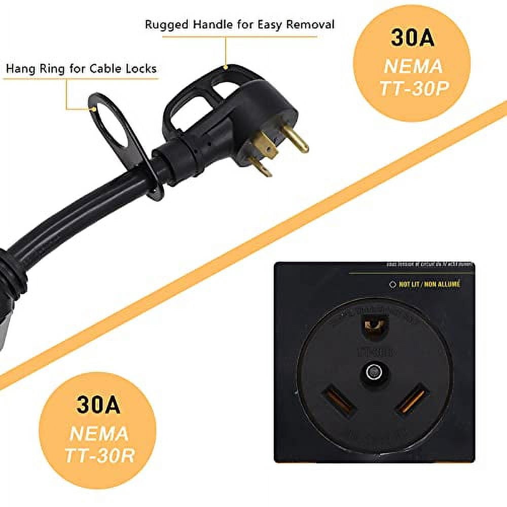 rv Surge Protector 30 Amp Smart RV Surge Protector with Waterproof Cover All-in-1 Circuit Analyzer Power Guard for RV,Camper, Trailer, Truck, Motorboat