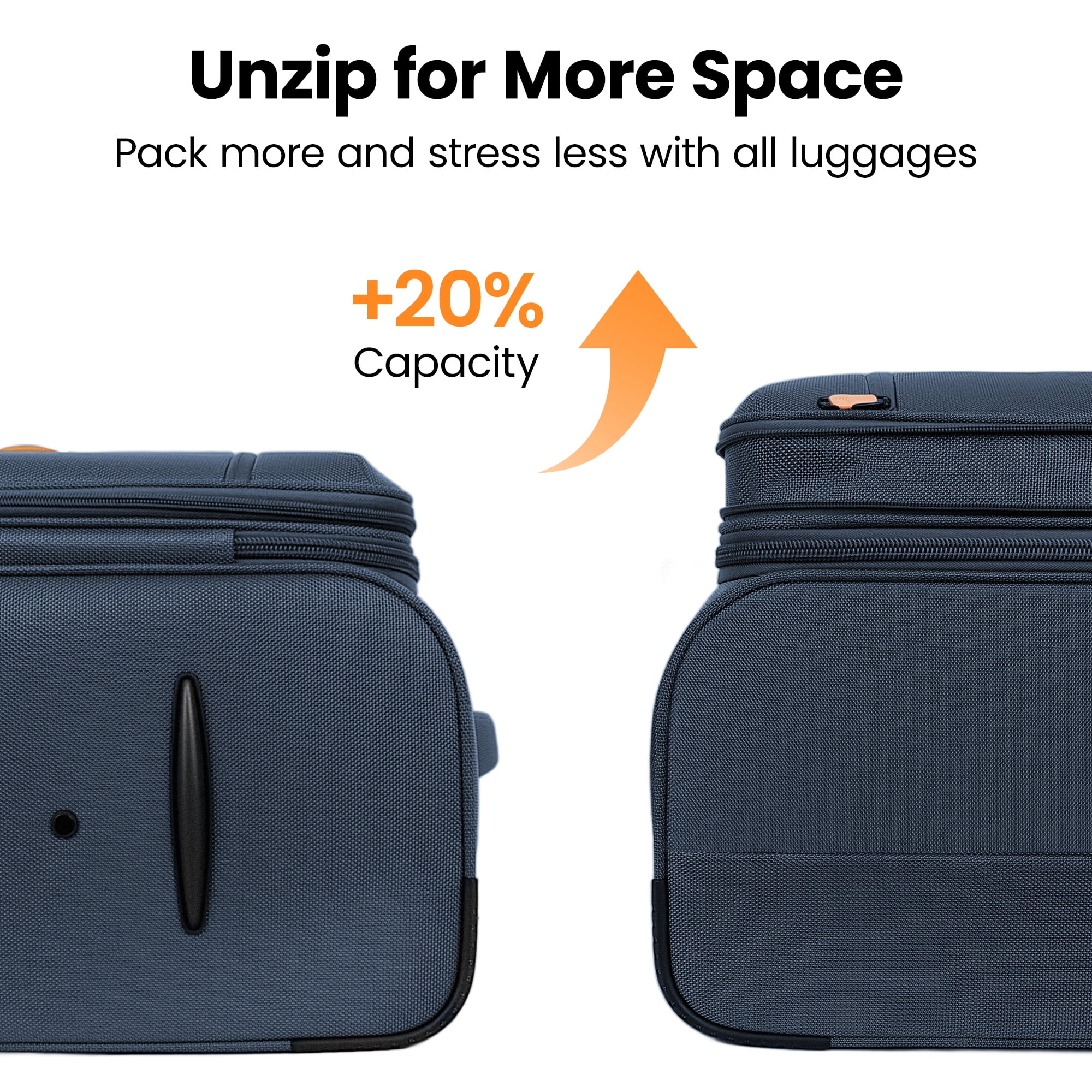 New York Xpress 30" Softside Large Checked Luggage Lightweight Expandable Spinner Suitcase with TSA Lock,Navy - XJ1901