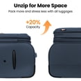 thumbnail image 5 of New York Xpress 30" Softside Large Checked Luggage Lightweight Expandable Spinner Suitcase with TSA Lock,Navy - XJ1901, 5 of 12