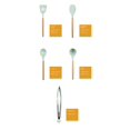 thumbnail image 3 of 12-piece wooden handle silicone kitchen utensil set, high temperature resistance, anti-scalding cooking spatula, soup spoon, silicone kitchen utensils, spatula, colander, 3 of 3