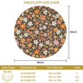 thumbnail image 3 of Pioneer Flower Floral Print Pattern Round Tablecloth 60 X 60 Inch, Wrinkle Resistant Wipeable Table Cloth for Kitchen Dining Picnic Patio Party, 3 of 6