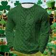 thumbnail image 2 of Camisa de Día de San Patricio Hombres de Manga Larga de Manga Larga Cuello Redondo Tops Casuales para Fiesta Festival Vacaciones Viajes Calle Uso Diario Camisetas de Hombre Casual Estiloso Verano, 2 of 6