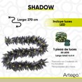 thumbnail image 4 of Guirnalda de Navidad Artego 270cm con Luces LED Semi Nevada color Negro, 4 of 5