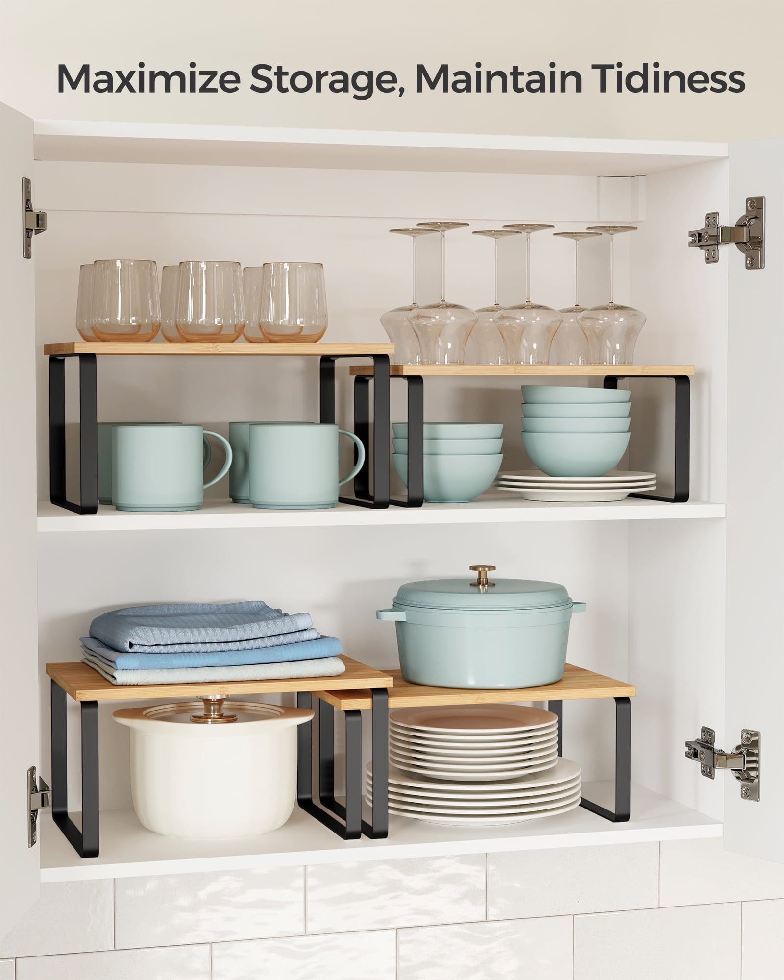SONGMICS Cabinet Organizer Shelf - Thumbnail 4