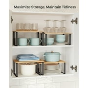 2 Pack Cabinet Organizers Shelf, Spice Rack, Kitchen Counter Shelves, Kitchen Storage