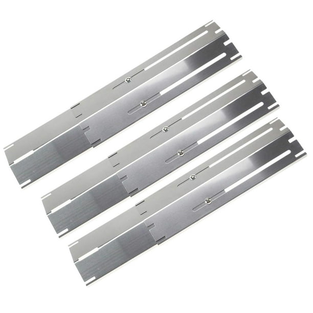 Placas de calor para parrilla universales, barra aromatizante, carpa de calor, deflector de calor para la mayoría de parrillas de gas 3 piezas