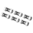thumbnail image 1 of Unique Bargains M10x1mm Hexagon Coupling Nut, 30mm Threaded Iron Zinc Plating Lamp Pipe Connector, Silver 6 Pack, 1 of 7