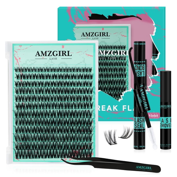 Kit de extensión de pestañas AMZGIRL LASH Clusters 144 piezas