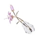 thumbnail image 5 of Wosthever Figurilla de flor de cristal transparente con adorno de tallo de plata/metal, ramos de flores hechos a mano de escritorio, rosa para el Rosa 2Conjunto, 5 of 6