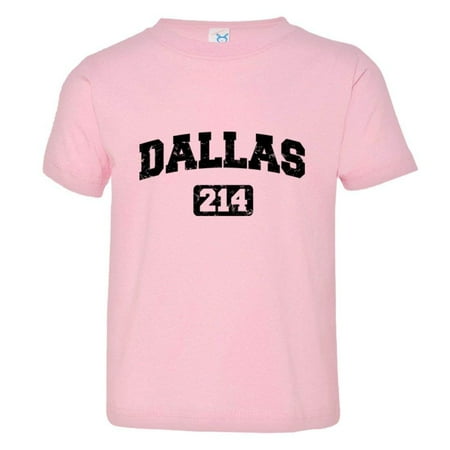 

PleaseMeTees™ Toddler Dallas 214 Area Code Distressed HQ Tee