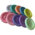 thumbnail image 2 of y 2 Inch Large Button Crafts Flat Plastic Buttons 4 Holes Pastel Color 10 Pieces for Craft Making, Clothing Sewing Projects, Scrapbooking, 2 of 5