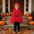 thumbnail image 2 of RMGVDSD Toddler Boys Halloween Costume Ghost Face Print Poncho Cape Hooded Tops With Long Pants Holiday Party Dress Up Outfit For Kids 3-4 Years, 2 of 9